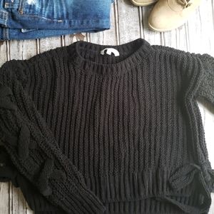 Candie's Braided Crop Sweater